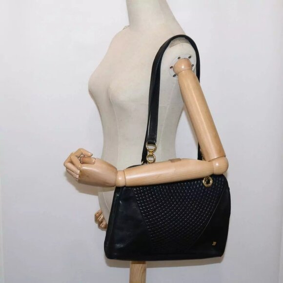 BALLY Shoulder Bag Leather Black Auth - Picture 3 of 15